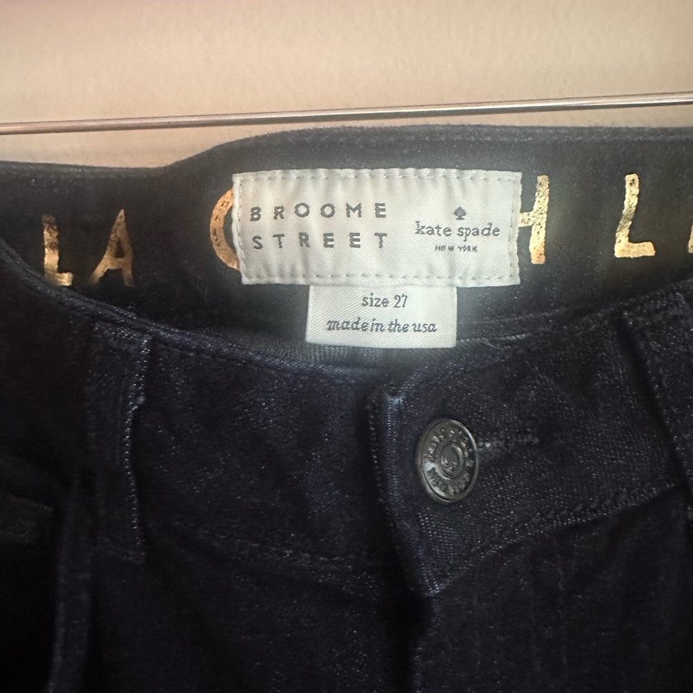 kate spade new york 5-pocket dark wash skinny denim jeans size 27